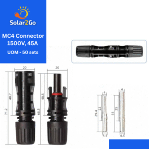 MC4 Connector Set Male/Female 1500V 45A - 50 Sets